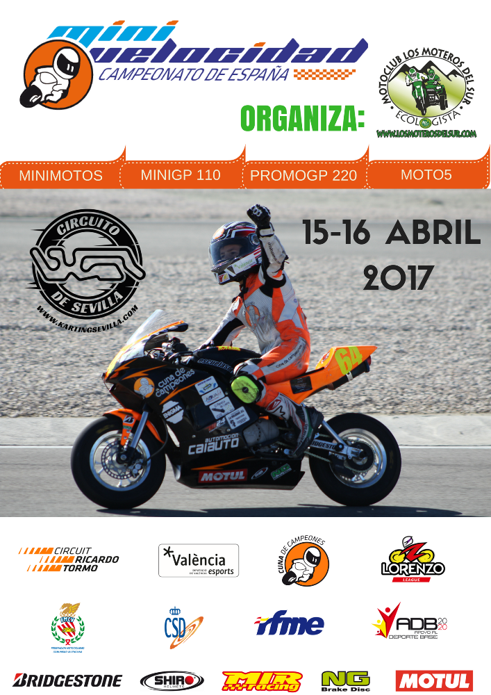 El Nacional de Minivelocidad 2017 empezará en Sevilla