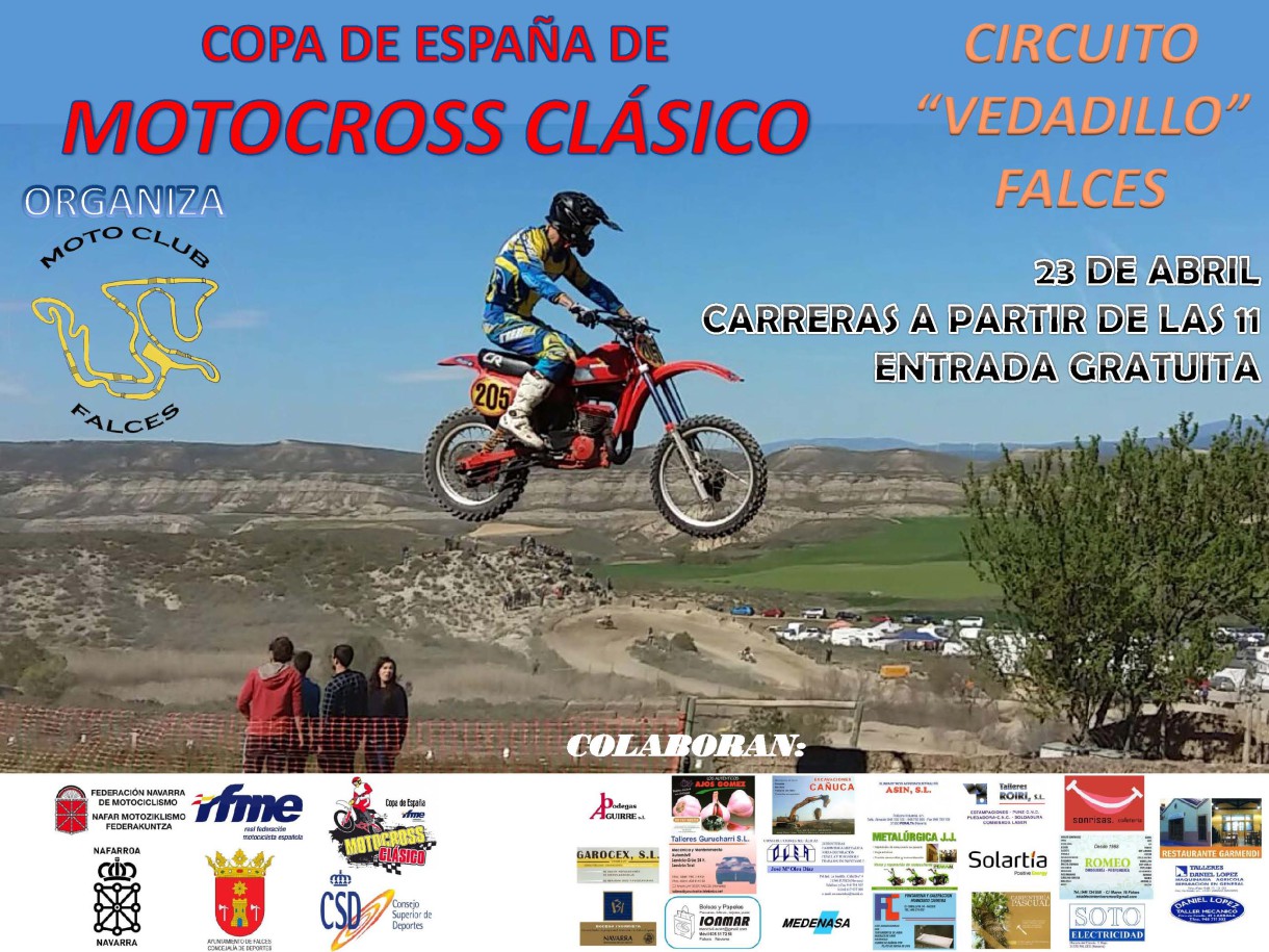 El Nacional de Motocross Clásico 2017 arranca en Falces