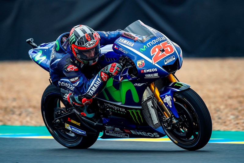 Maverick Viñales logra la pole de MotoGP en Le Mans, Rossi 2º y Zarco 3º