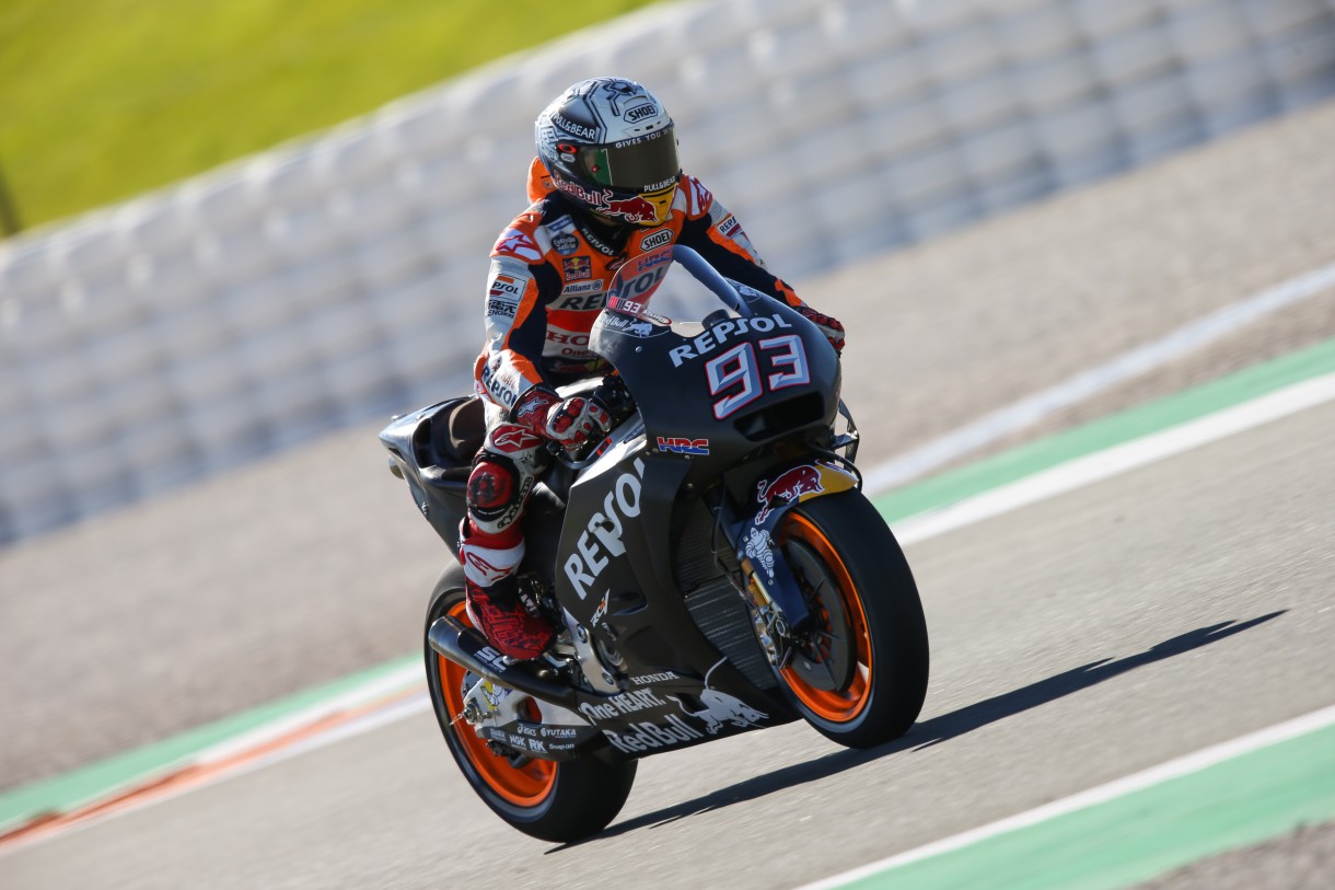 Marc Márquez el mejor del test MotoGP 2018 en Valencia