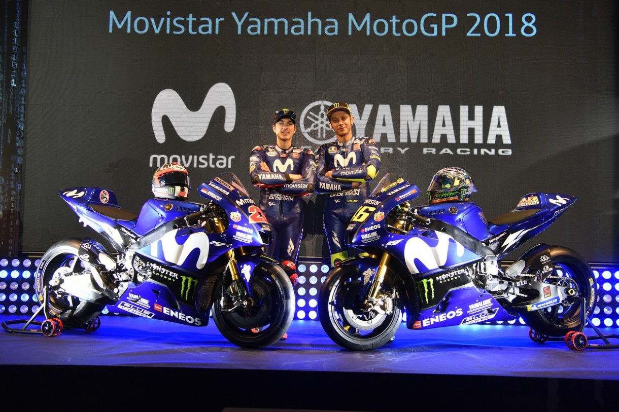 Valentino Rossi y Maverick Viñales presentan su Yamaha MotoGP