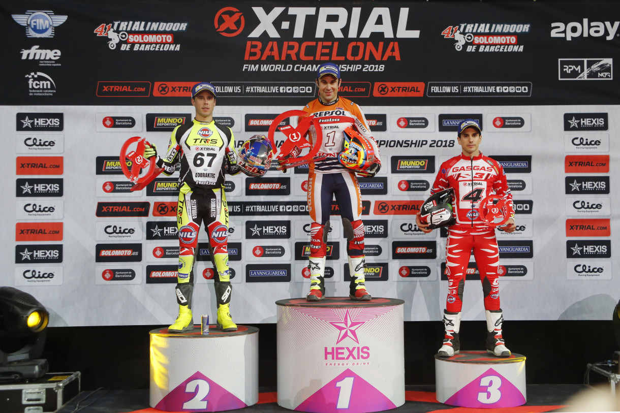 Toni Bou gana la cita del Mundial X-Trial 2018 en Barcelona, Raga 2º y Fajardo 3º