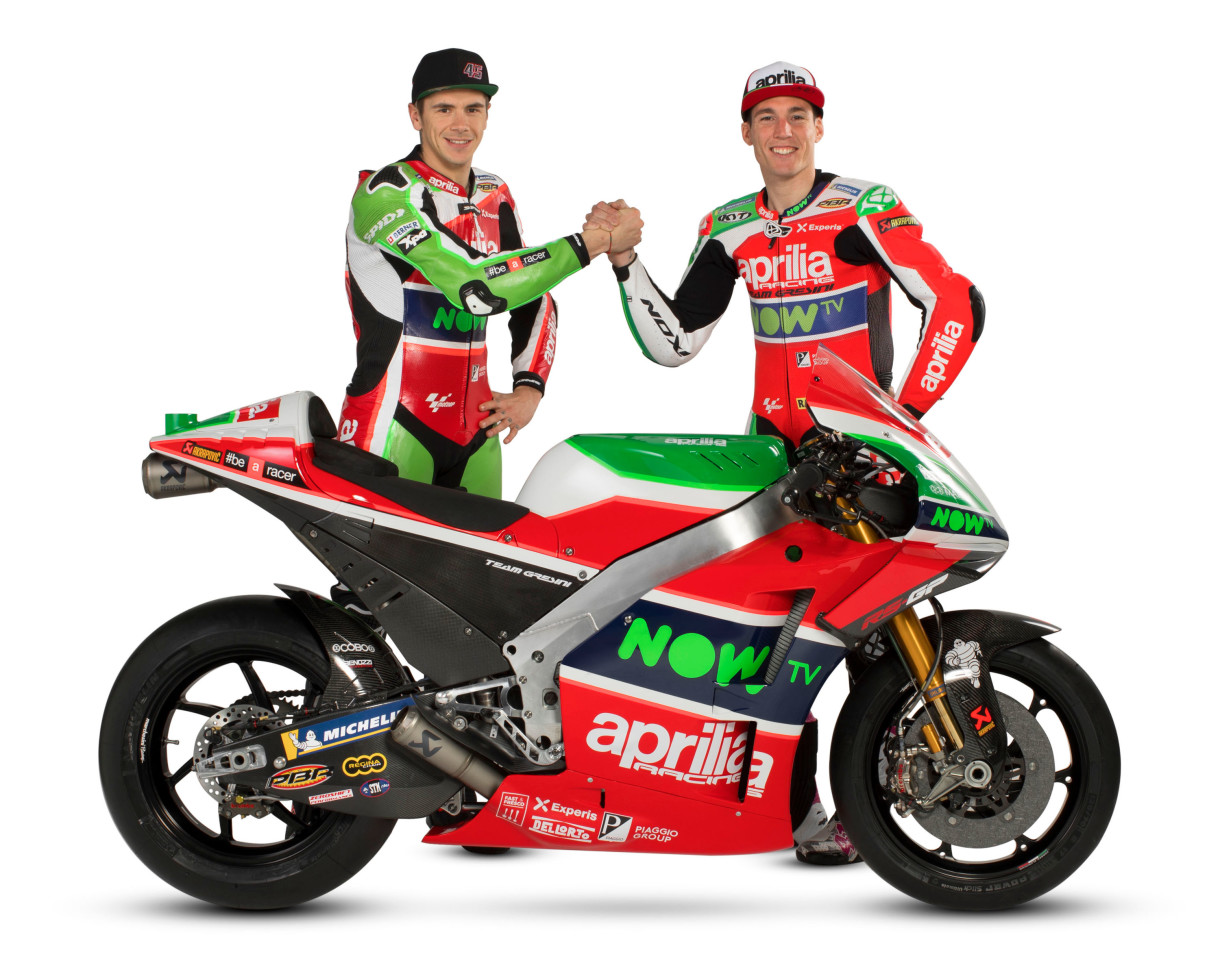 Aleix Espargaró y Scott Redding presentan su equipo Aprilia Racing MotoGP