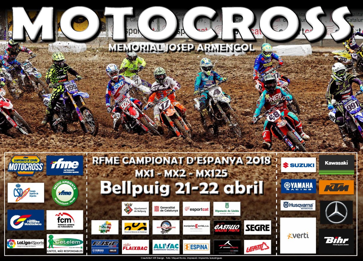 El Campeonato de España de Motocross 2018 regresa a la acción en Bellpuig