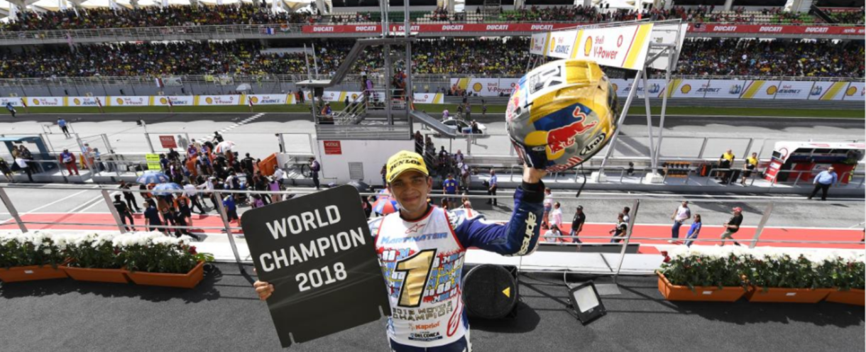 Jorge Martín triunfa en la cita de Moto3 en Sepang, y se proclama Campeón del Mundo