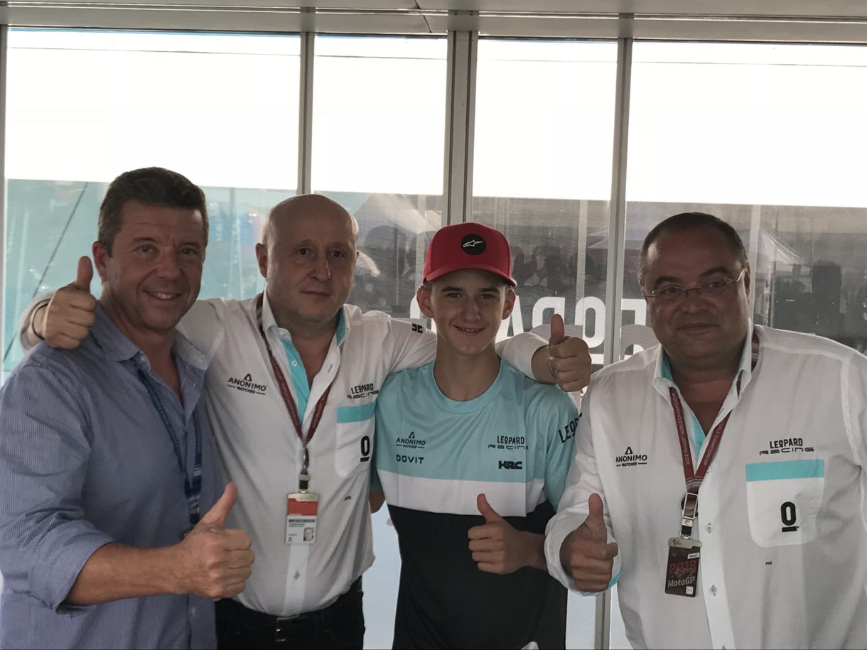 Xavier Artigas con el Leopard Team en el Mundialito Junior de Moto3 en 2019