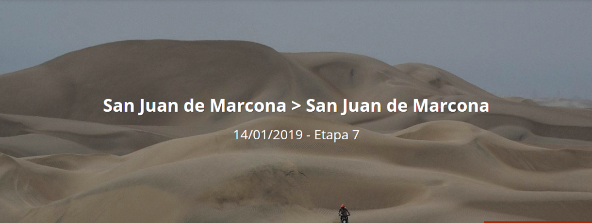 Dakar 2019: Etapa 7: San Juan de Marcona – San Juan de Marcona