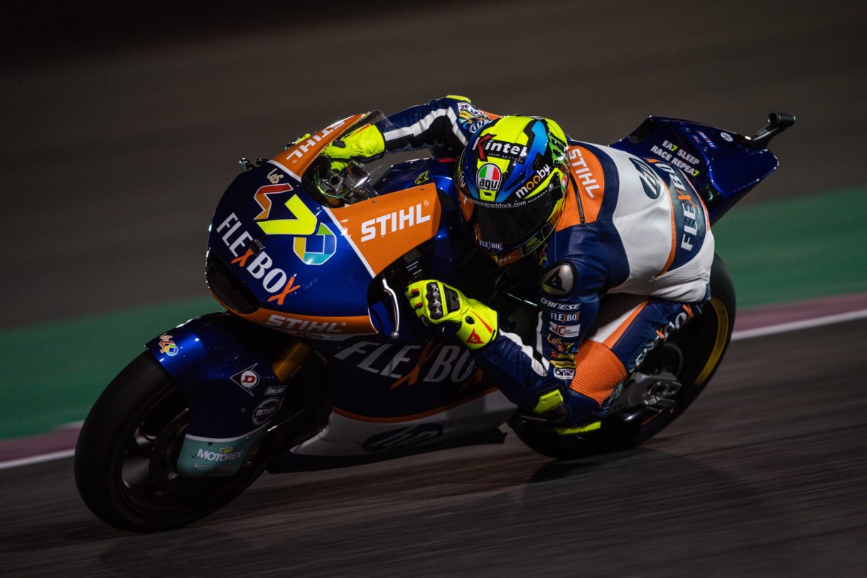 Lorenzo Baldassarri gana la carrera de Moto2 en Qatar, Luthi 2º y Schrotter 3º