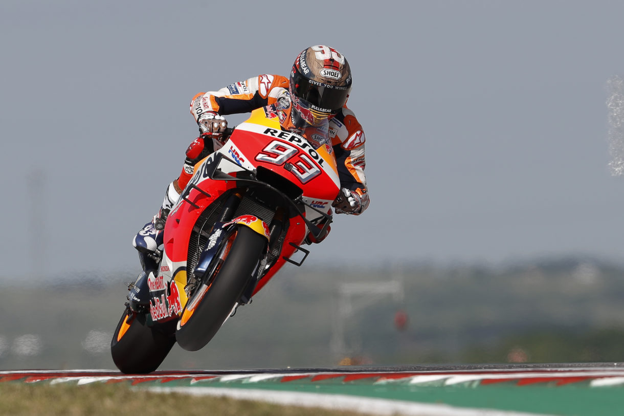 Marc Márquez consigue la pole de MotoGP en Austin, Rossi 2º y Crutchlow 3º