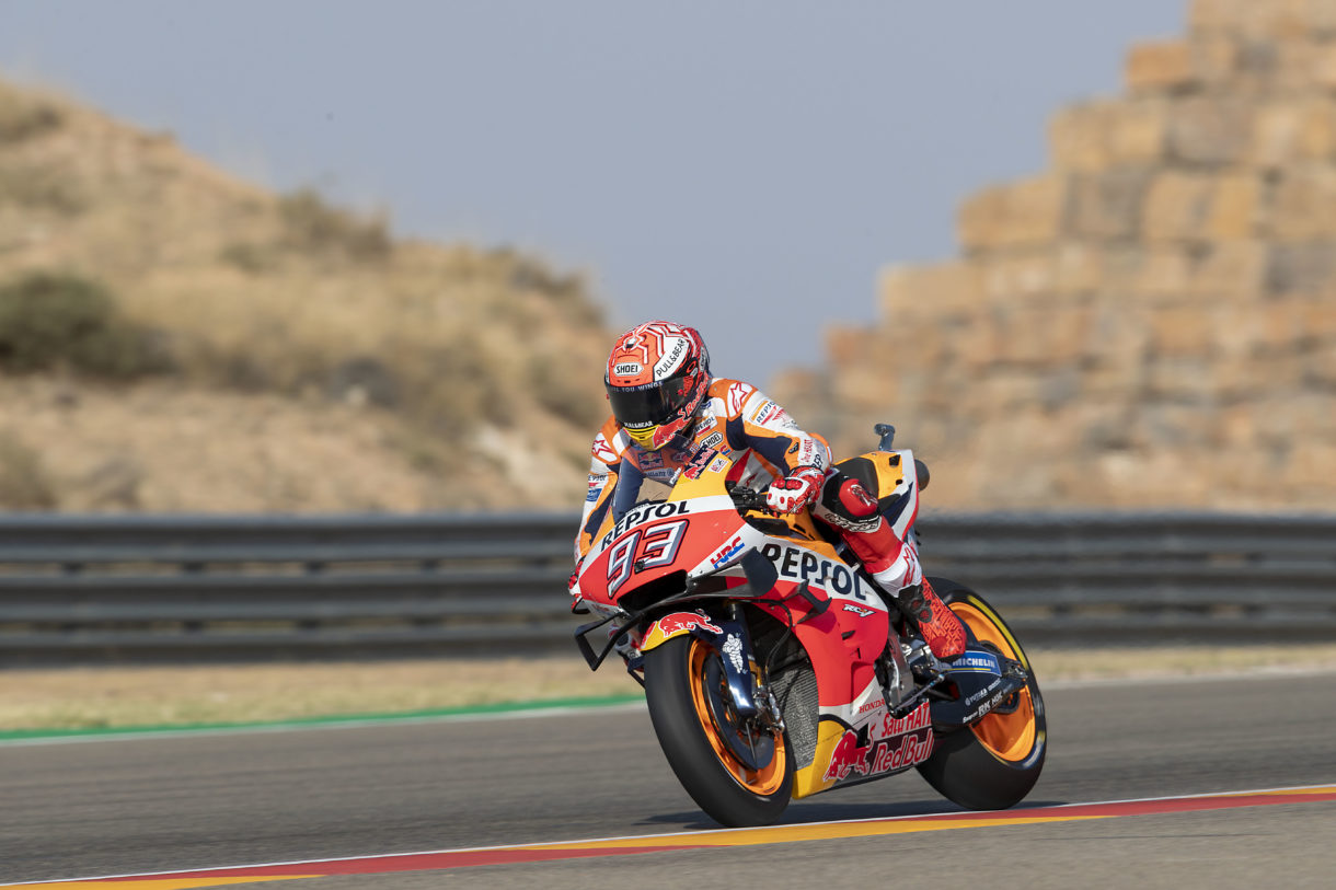 Marc Márquez logra la pole de MotoGP en Motorland Aragón, Quartararo 2º y Viñales 3º