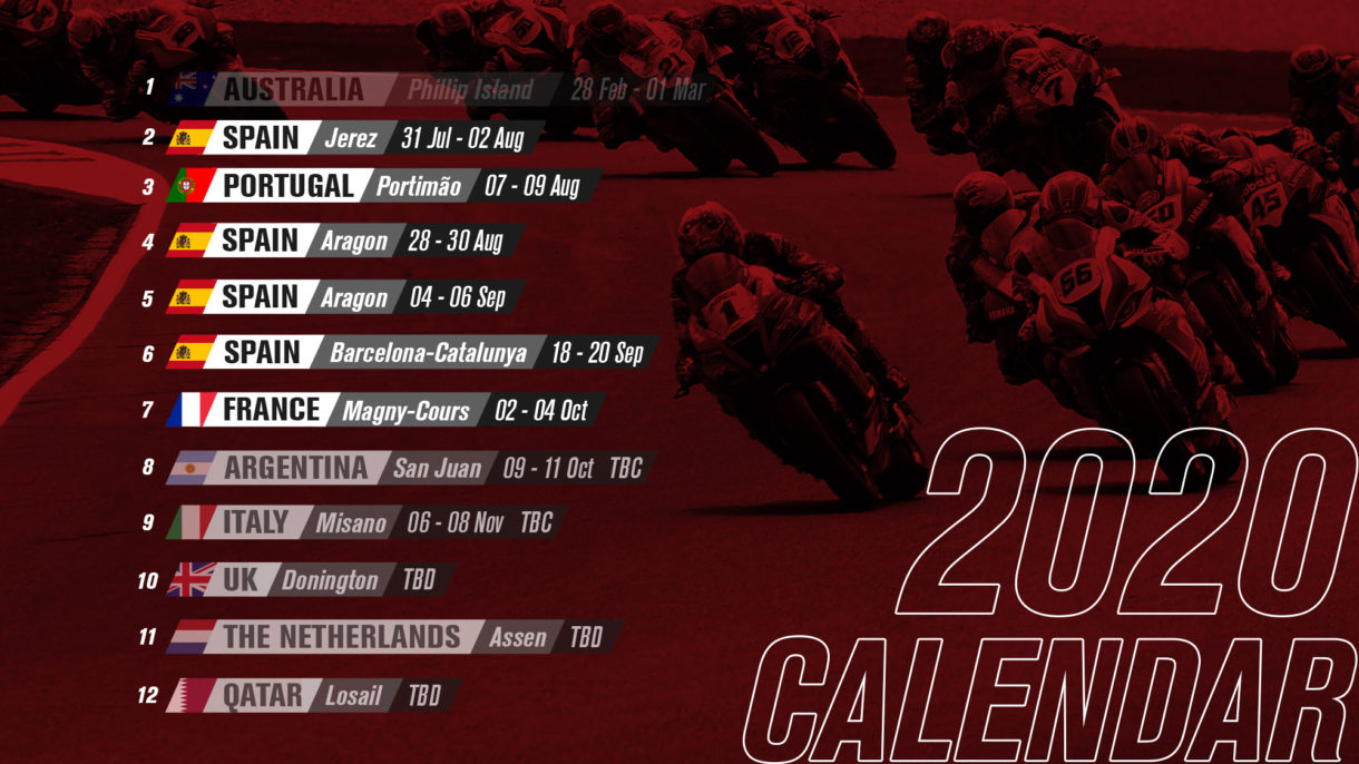 Calendario del Mundial de Superbike para la temporada 2020