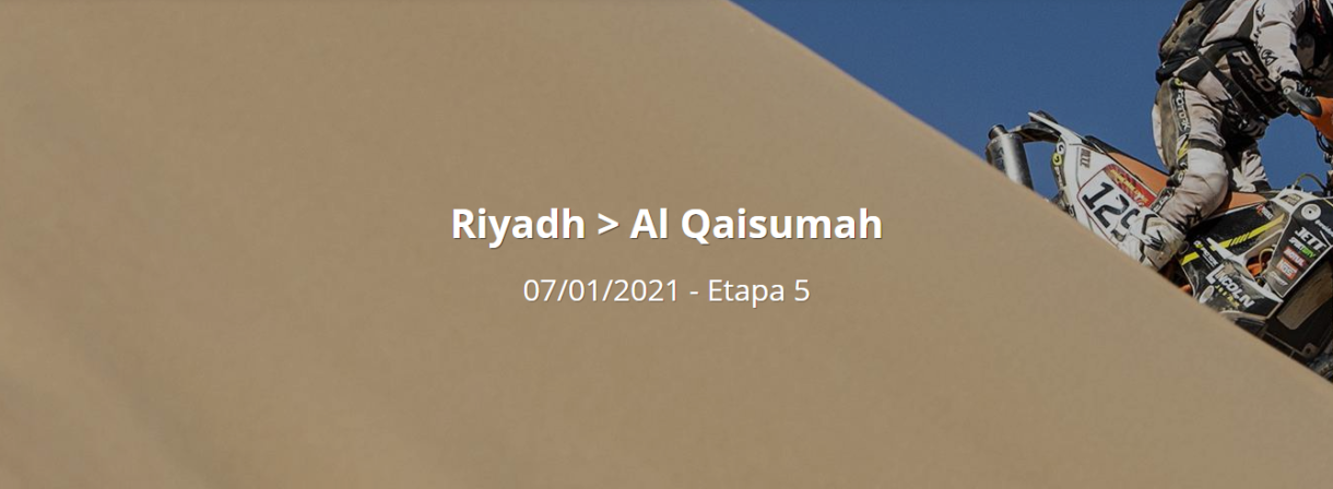 Dakar 2021: Etapa 5: Riyadh > Al Qaisumah