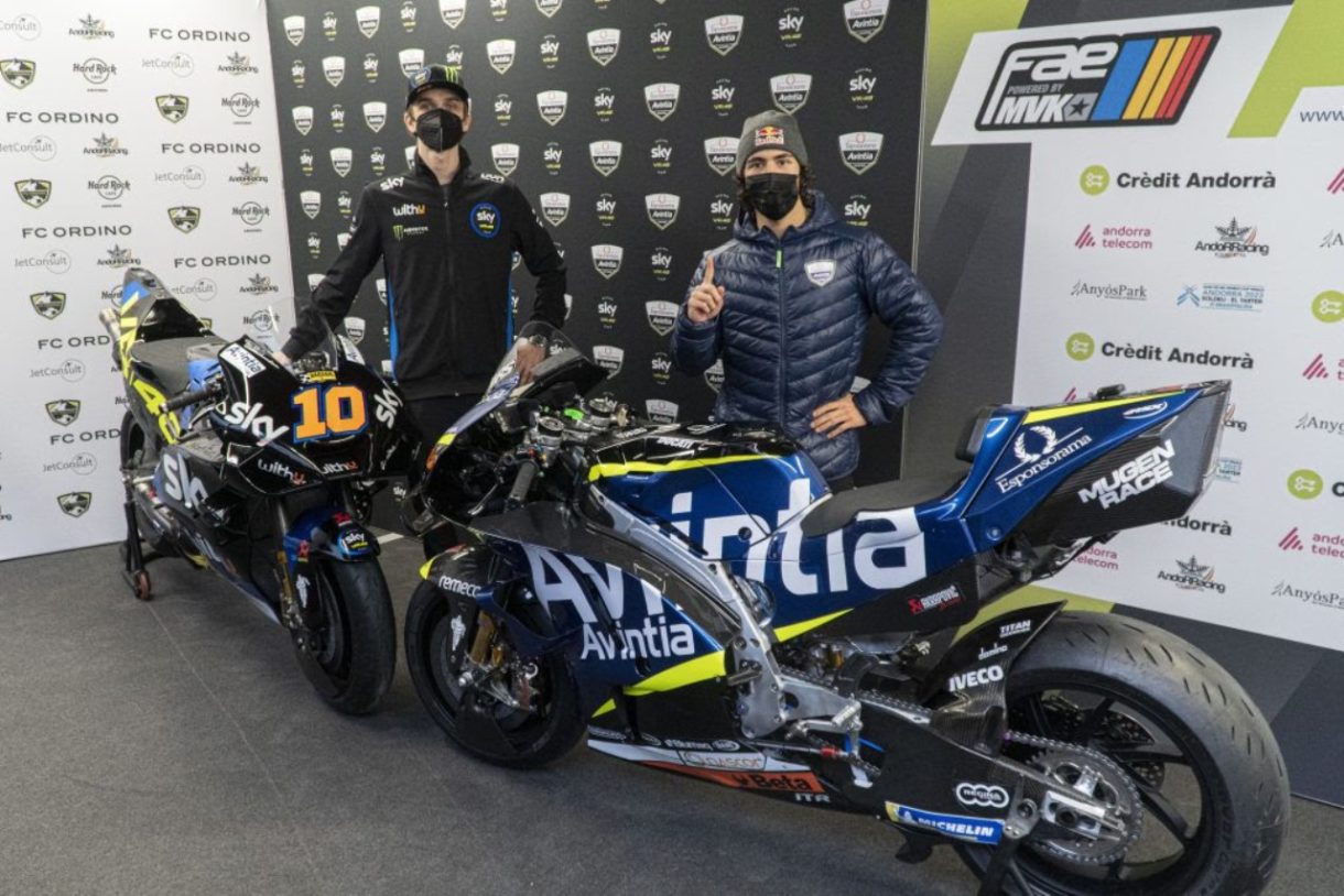 El equipo Avintia Esponsorama de MotoGP se presenta en Andorra