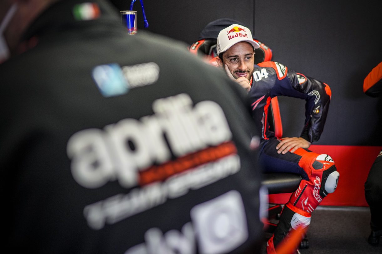 Andrea Dovizioso y Aprilia Racing siguen trabajando en su máquina RS-GP