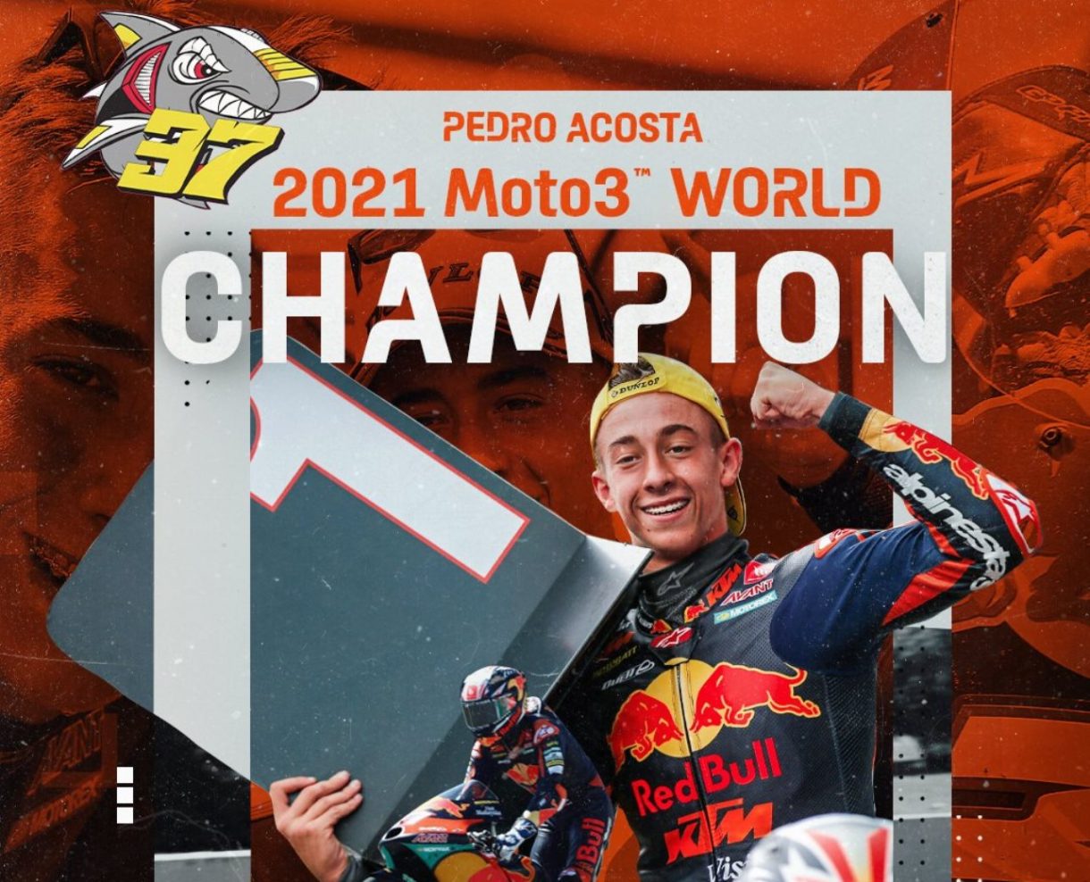 Pedro Acosta gana la carrera de Moto3 en Portimao y se proclama Campeón del Mundo