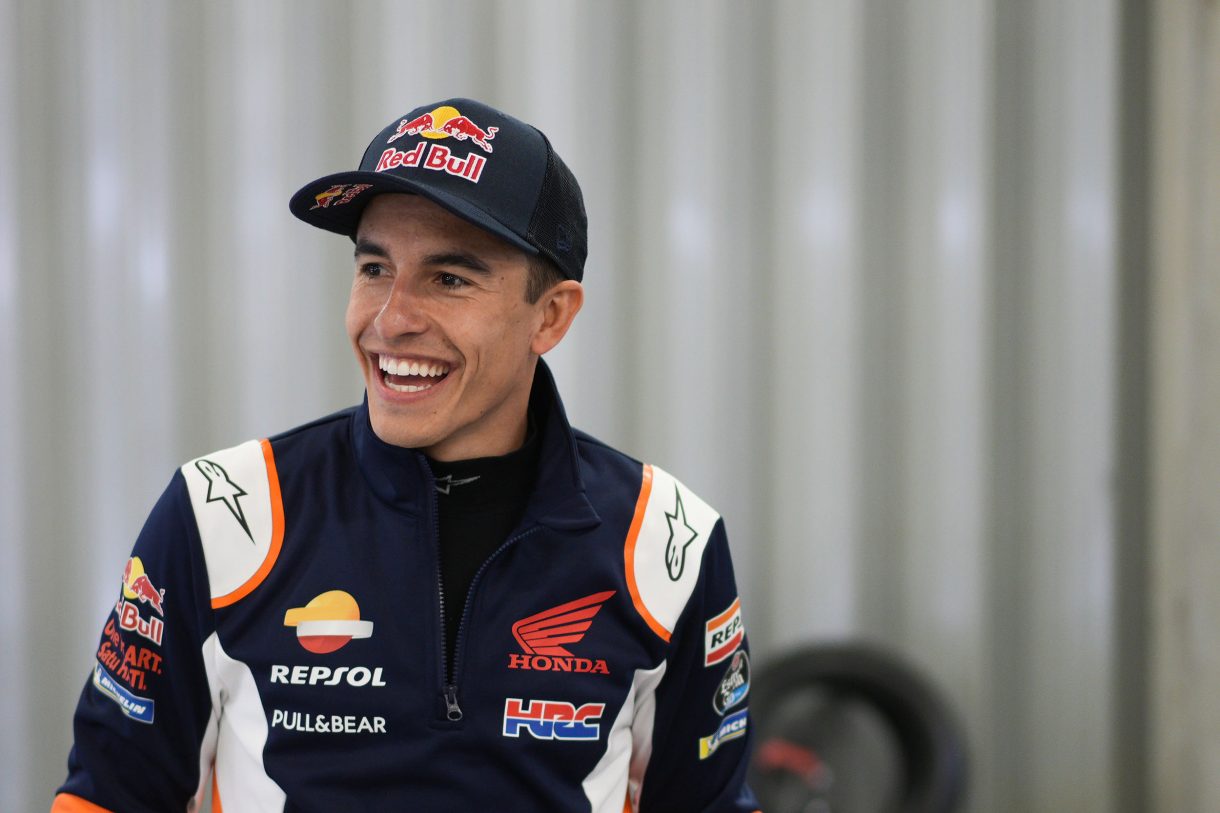 Marc Márquez sigue trabajando en el Circuito de Motorland Aragón