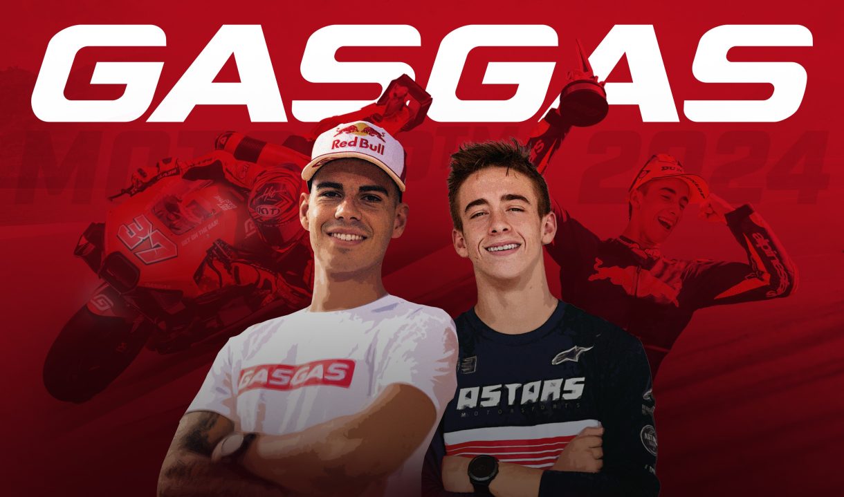 Augusto Fernández y Pedro Acosta con el GasGas Racing Tech3 de MotoGP para 2024