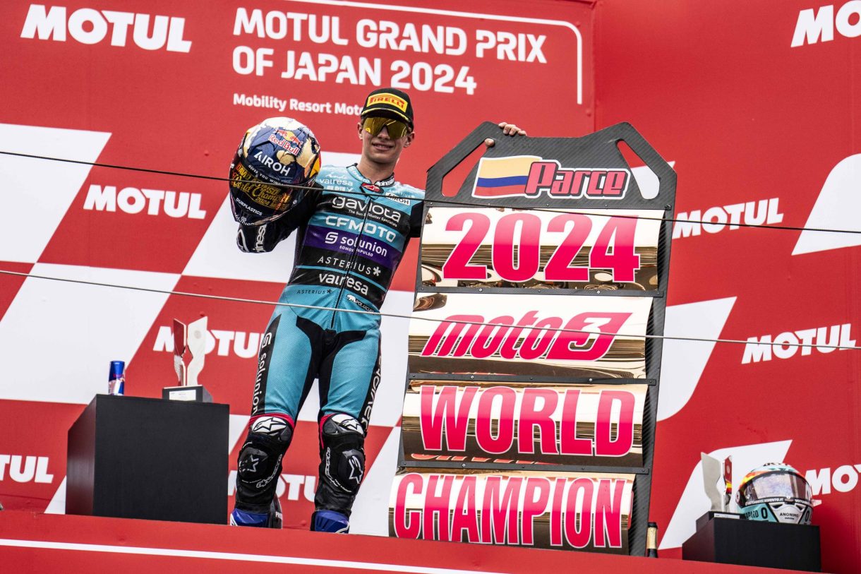 David Alonso es el Campeón del Mundo de Moto3 en 2024