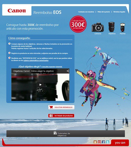 Canon Reembolso EOS te devuelve hasta 300 euros