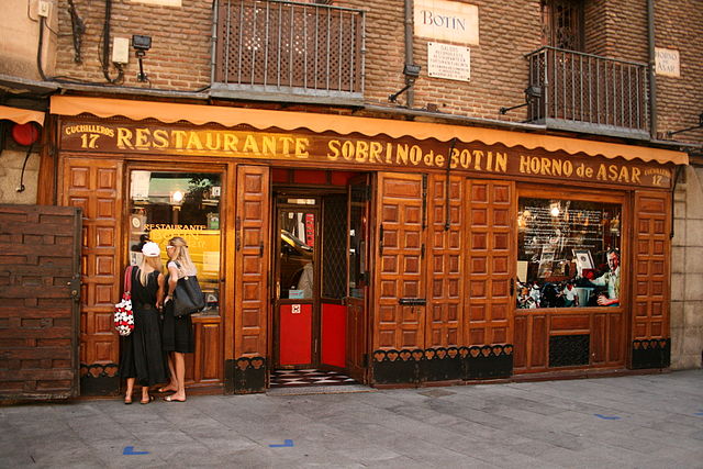 El restaurante más antiguo del mundo, está en Madrid y se llama Botín