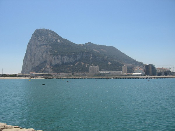 El Peñón de Gibraltar, visto desde las afueras