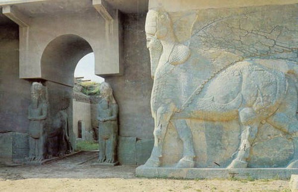 La estatua de un Lamassu de Nimrud ha sido replicada con impresoras 3D