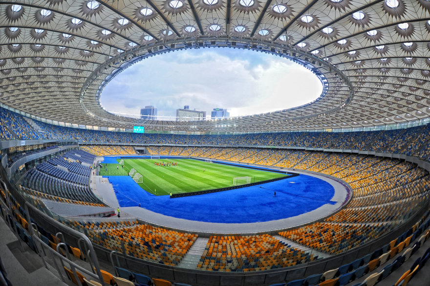 Interior del Estadio Olímpico de Kiev