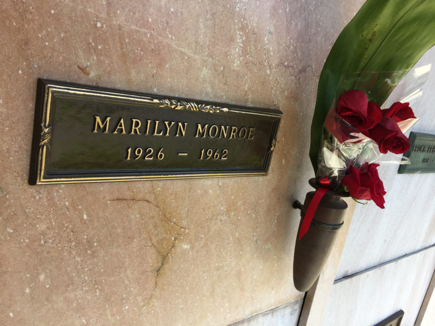 La tumba de Marilyn Monroe es un sencillo nicho 