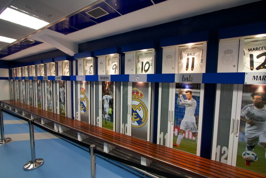 El vestuario del Santiago Bernabeu se puede visitar dentro del tour por el estadio