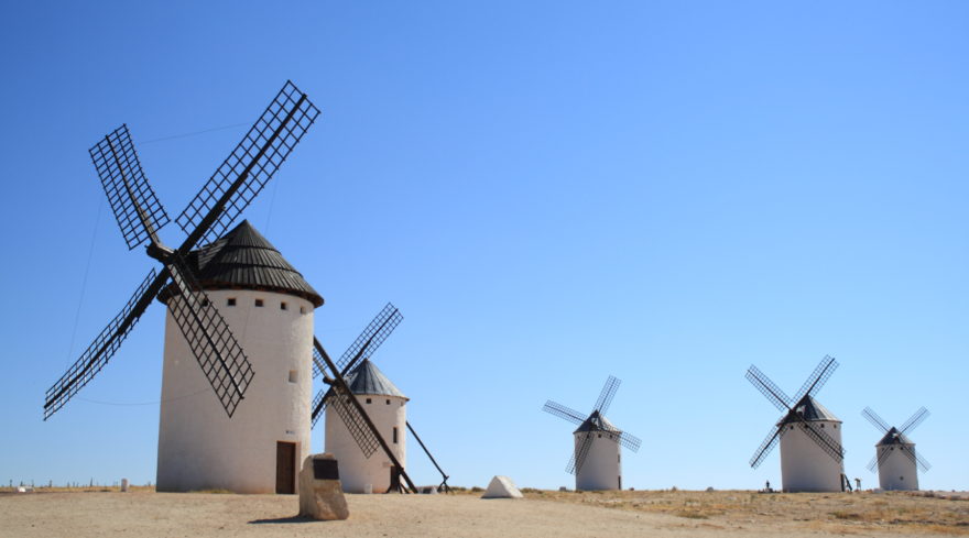 Los famosos molinos de viento de Campo de Criptana