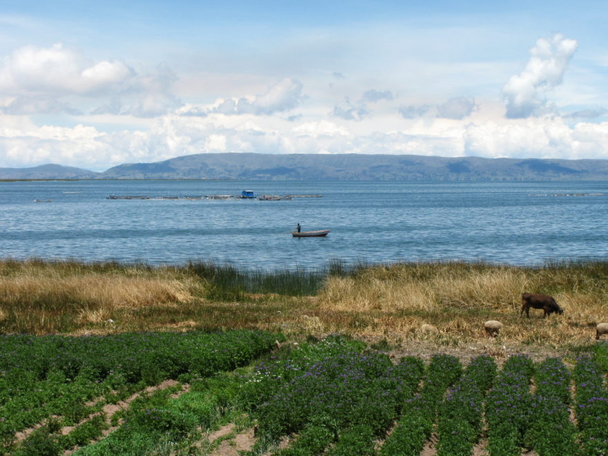 El Lago Titicaca hace de frontera natural entre Perú y Bolivia