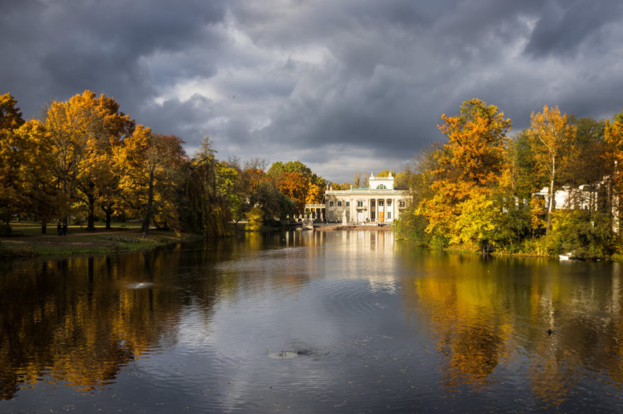 Uno de los palacios que se pueden encontrar en el Parque Lazienki, en Varsovia