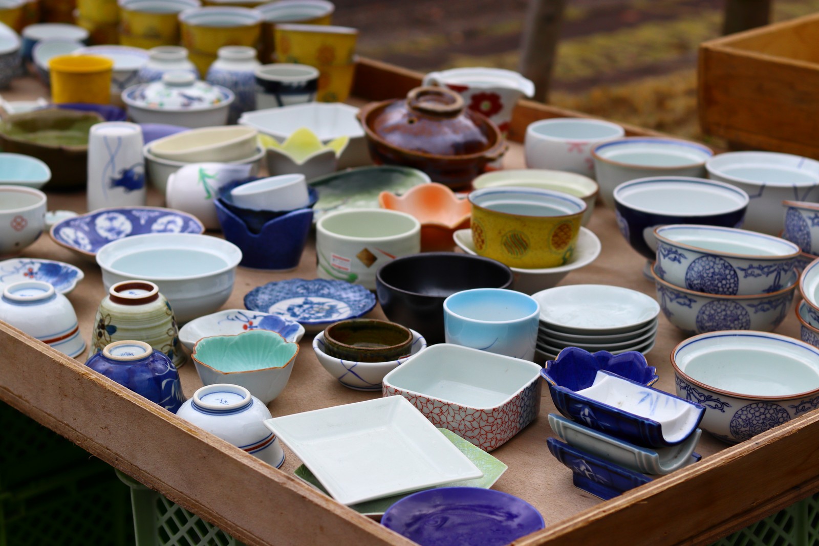 Arita,ware,in,japan.,the,scenery,of,the,pottery,market.