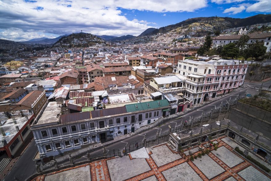 Panecillo Hill Seen From La Basilica Church In The Historic Centre Of The City Of Quito, Ecuador, So