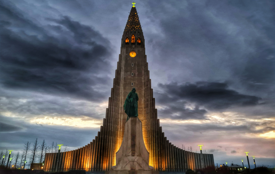 Islandia Reikiavik Iglesia De Hallgrímskirkja