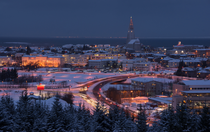 Islandia Reikiavik Nieve