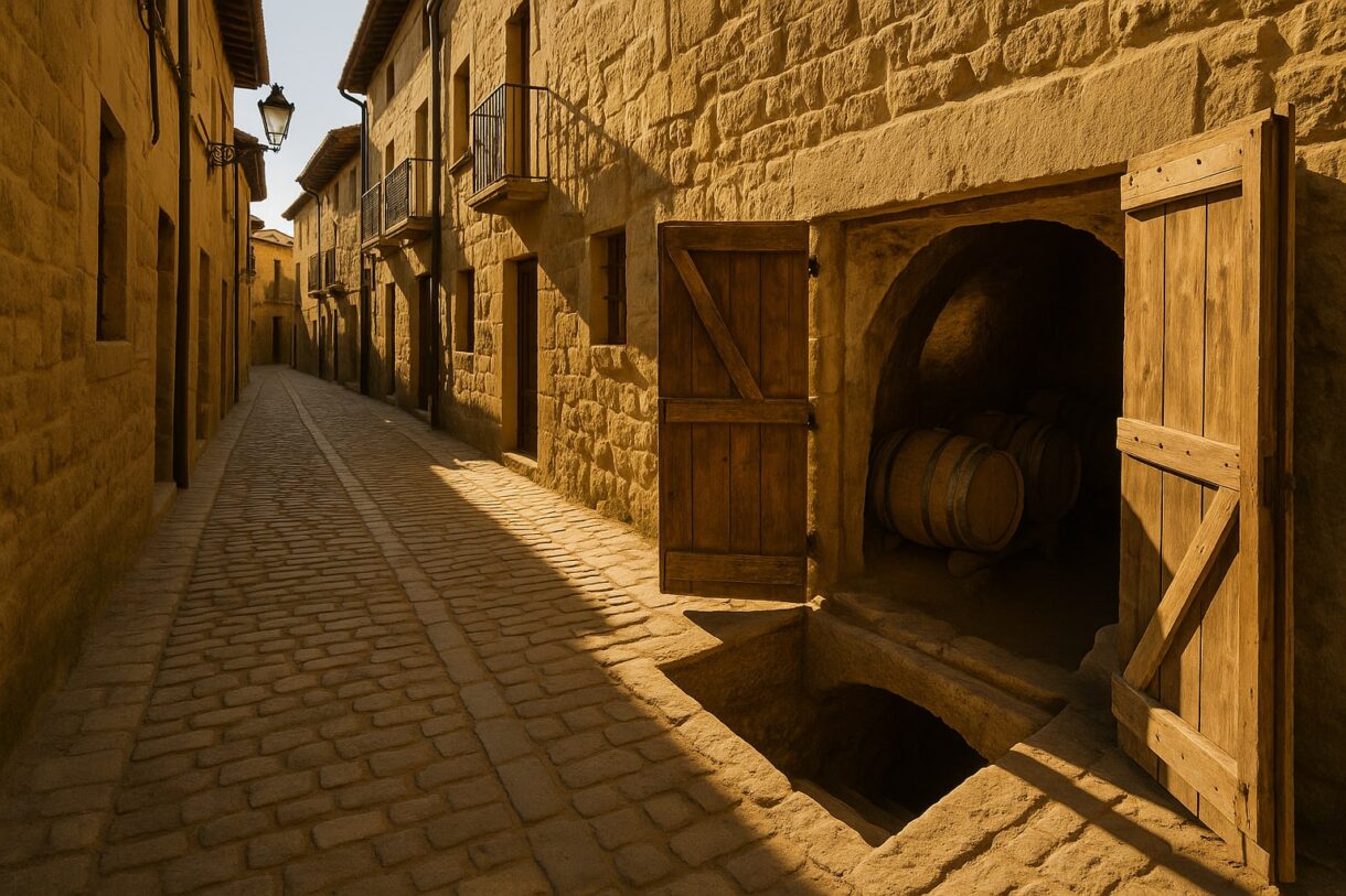 Laguardia, capital de la Rioja Alavesa: bodegas excavadas bajo las casas y murallas medievales