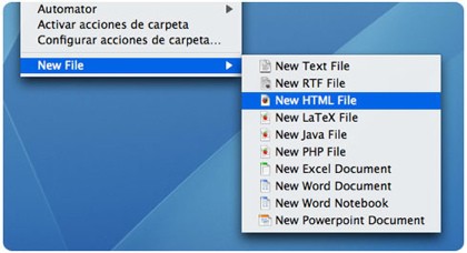 NuFile, crea «archivo nuevo»