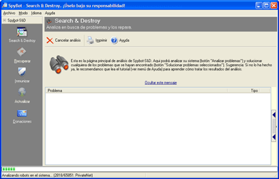 Limpieza de tu sistema Windows (II): Spybot Search & Destroy