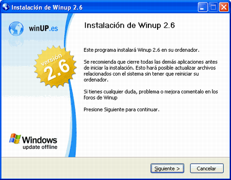 WinUp, todos los parches de Windows XP