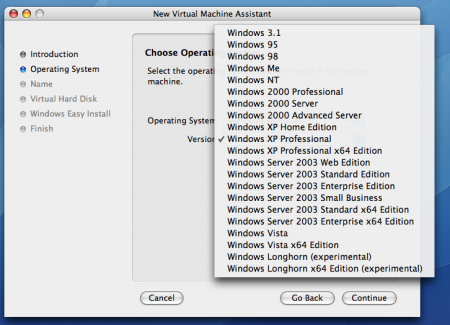 VMWare Fusion en MacOSX