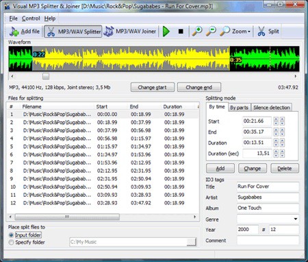 Trocea canciones con MP3 Splitter