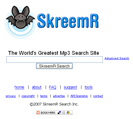 Skreemr, busca MP3 sin moverte de tu navegador