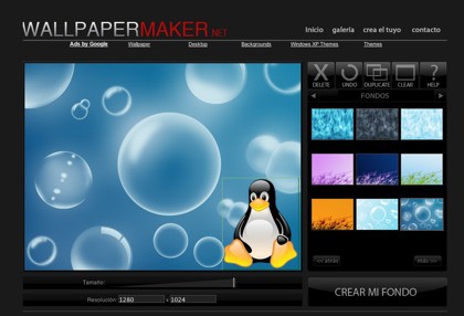 Crea on-line tus wallpapers