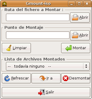 Gmount ISO, un montador gráfico de imágenes ISO