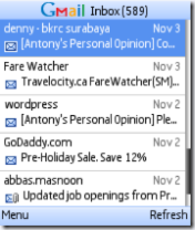 Gmail en Palm
