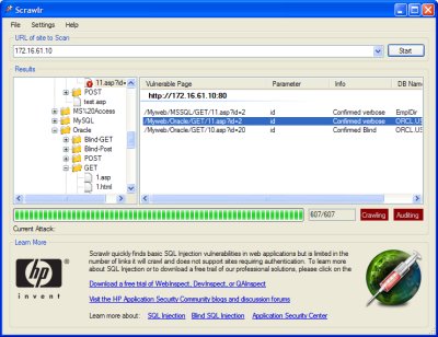 Scrawlr en ayuda de IIS y SQL Server