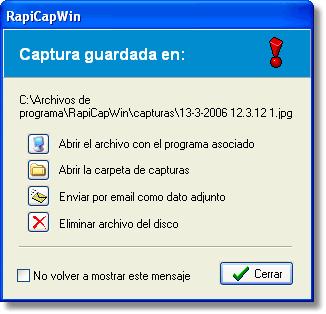 Captura la pantalla con RapidCapWin