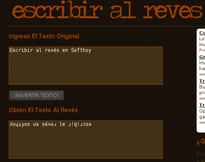 Escribir al reves, buena forma de perder tiempo