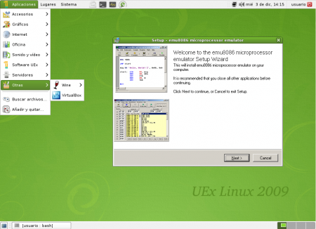 UEX Linux, distribución adaptada para universitarios
